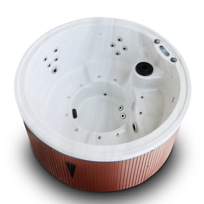 5~6 وان های گرم گرد وان حمام اسپای بیرونی 2.5HP پمپ 2-سطح مرحله ای